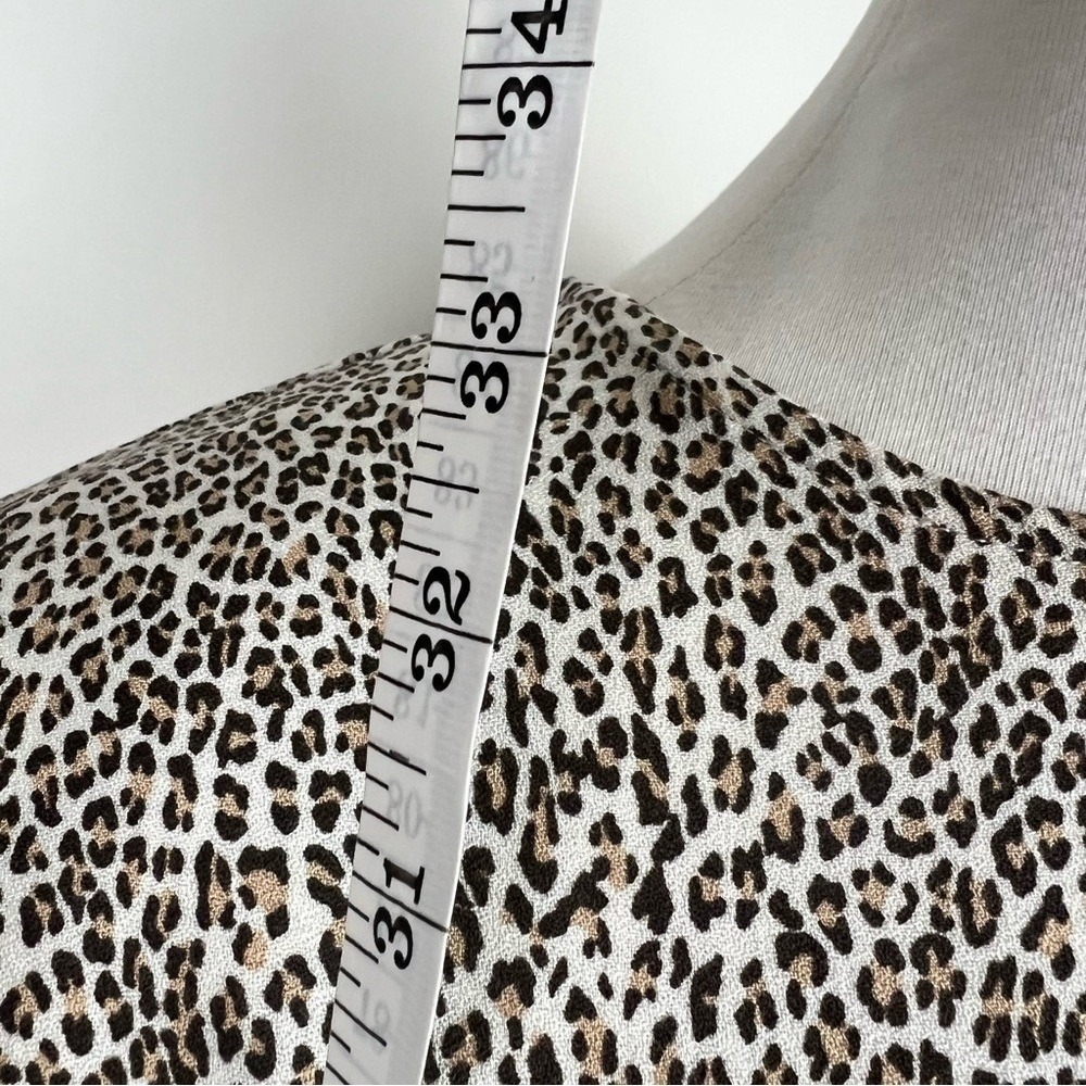 Jenni Kayne Leopard Print Viscose Shift T-Shirt Dress Size M - Picture 8 of 13